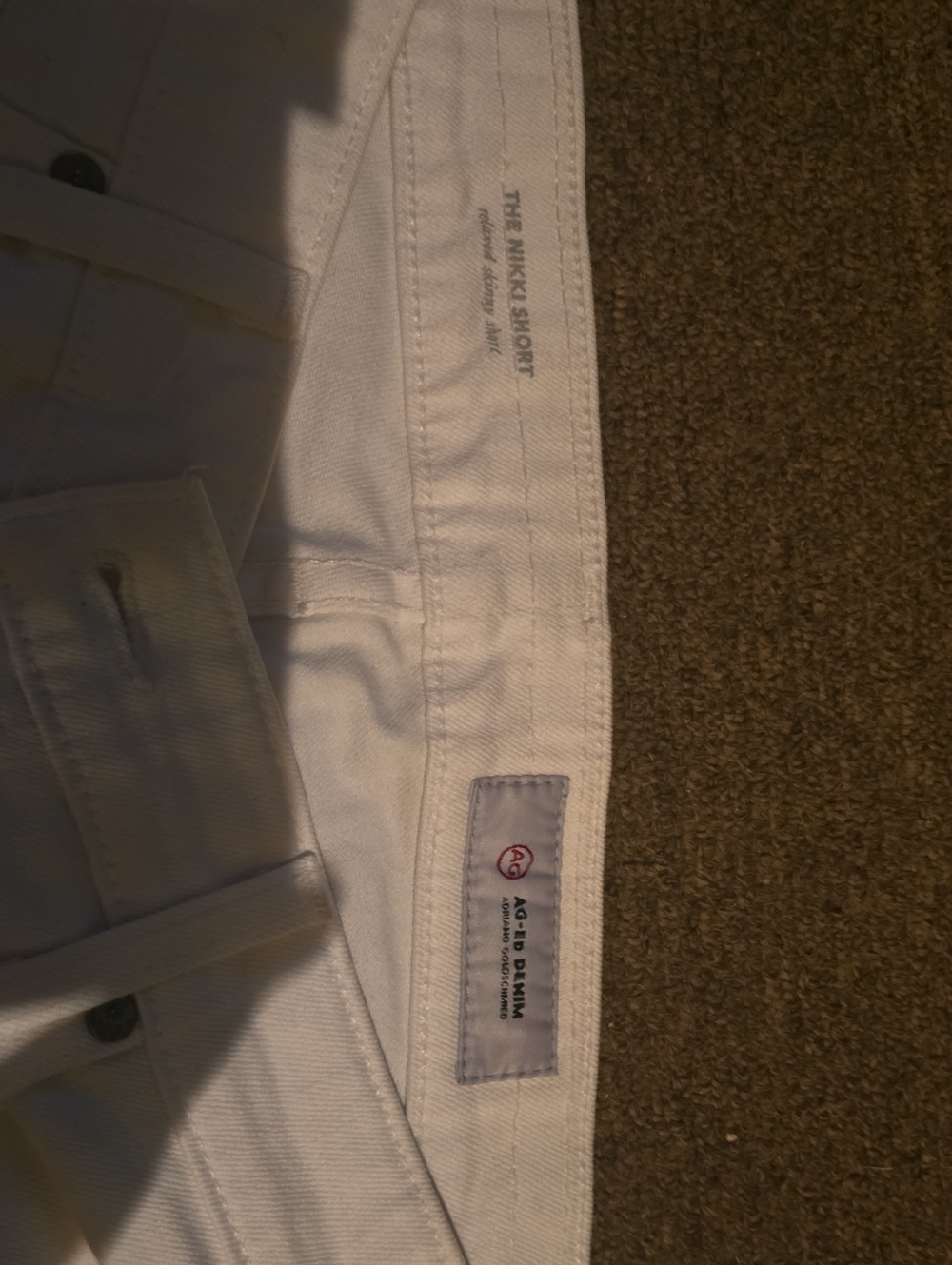 AG Adriano Goldschmied White 'The Nikki Short'
